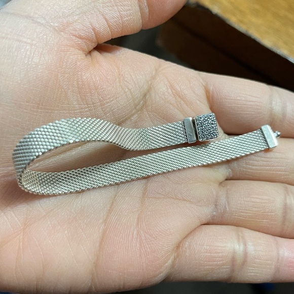 Pandora Reflexions Mesh Sparkling Clasp Bracelet Jewelry EUC - Picture 7 of 7